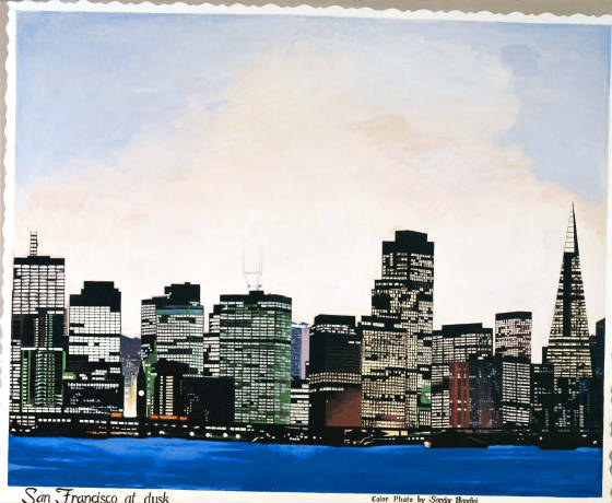 San Francisco skyline painting