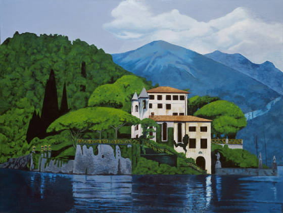 Lake Como villa painting